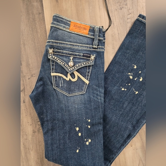 NWT - ANONAME Joelle Boot Dusty Blue Jeans Size 26 - Picture 10 of 12